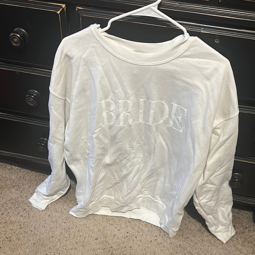 White 'Bride' Sweatshirt